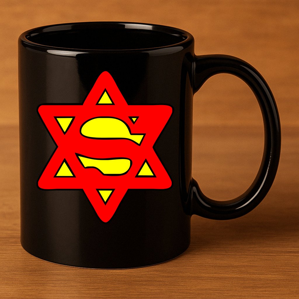 Superjew Super Jew Logo 11oz C Handle Ceramic Mug