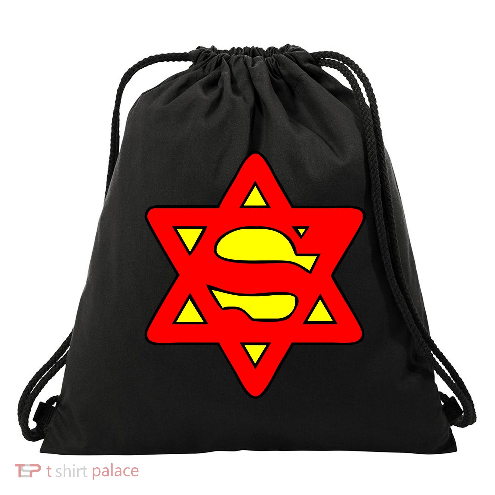 Superjew Super Jew Logo Drawstring Bag