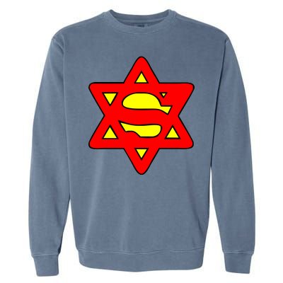 Superjew Super Jew Logo Garment-Dyed Sweatshirt