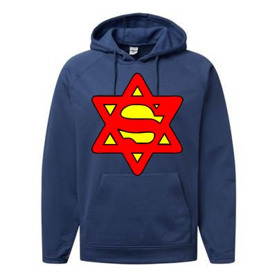 Superjew Super Jew Logo Performance Fleece Hoodie