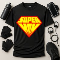 Supermom Super Mom Crest Cooling Performance Crew T-Shirt