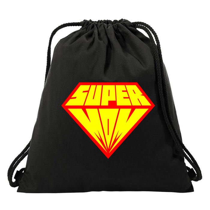 Supermom Super Mom Crest Drawstring Bag