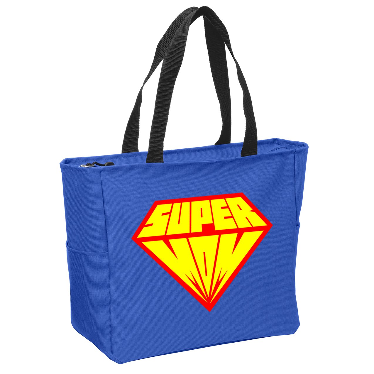 Supermom Super Mom Crest Zip Tote Bag