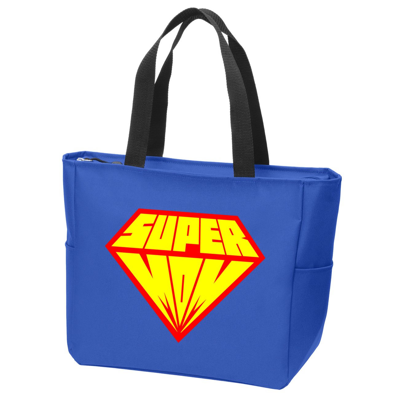 Supermom Super Mom Crest Zip Tote Bag
