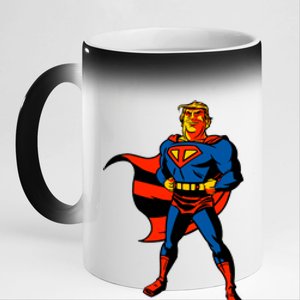 Supertrump Super Donald Trump President 2020 11oz Black Color Changing Mug