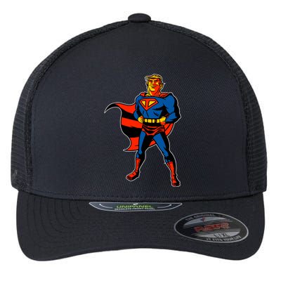 Supertrump Super Donald Trump President 2020 Flexfit Unipanel Trucker Cap