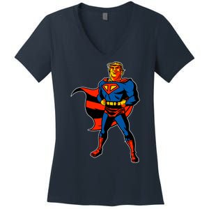 Supertrump Super Donald Trump President 2020 Women's V-Neck T-Shirt