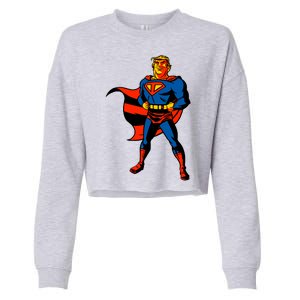 Supertrump Super Donald Trump President 2020 Cropped Pullover Crew