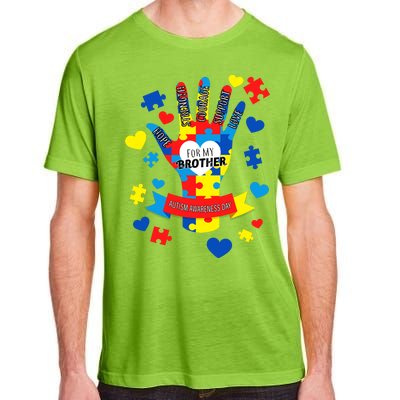 Support Autism Awareness Day For My Brother Adult ChromaSoft Performance T-Shirt