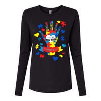 Support Autism Awareness Day For My Brother Womens Cotton Relaxed Long Sleeve T-Shirt