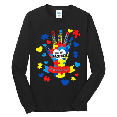 Support Autism Awareness Day For My Brother Tall Long Sleeve T-Shirt