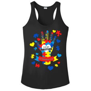 Support Autism Awareness Day For My Brother Ladies PosiCharge Competitor Racerback Tank