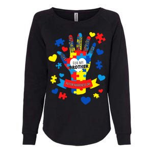 Support Autism Awareness Day For My Brother Womens California Wash Sweatshirt