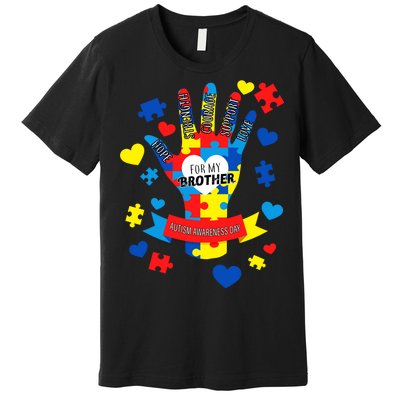 Support Autism Awareness Day For My Brother Premium T-Shirt