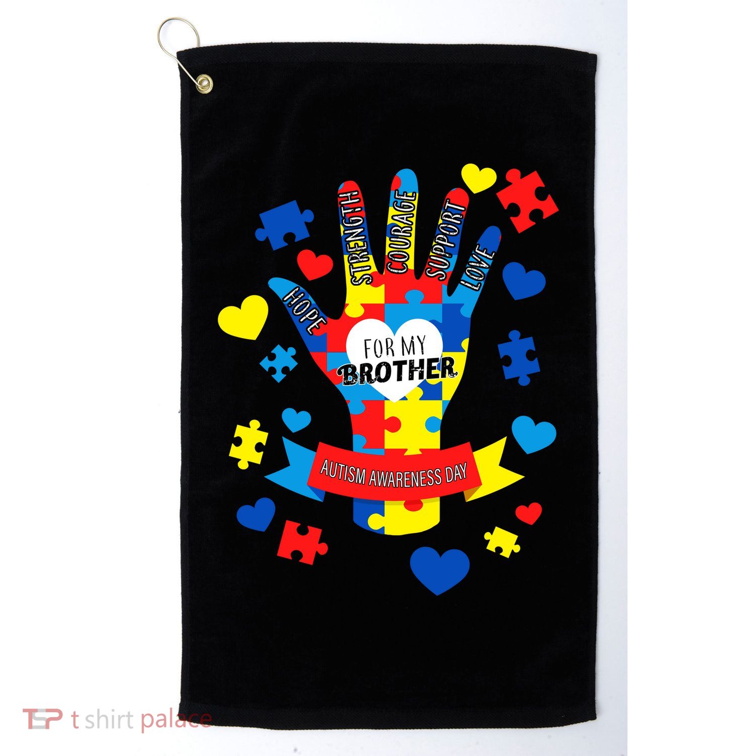 Support Autism Awareness Day For My Brother Golf Towel