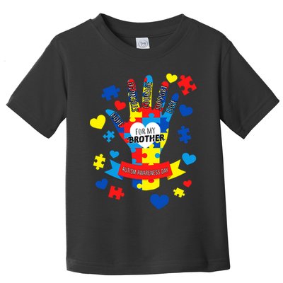 Support Autism Awareness Day For My Brother Toddler T-Shirt