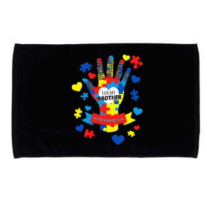 Support Autism Awareness Day For My Brother Microfiber Hand Towel