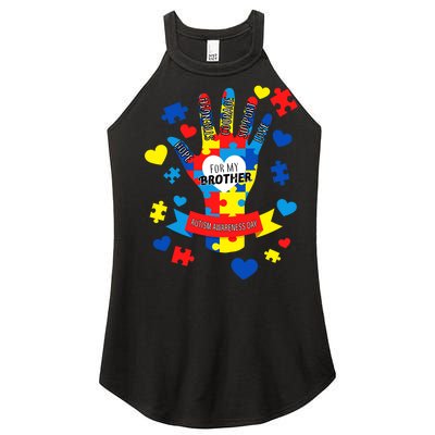 Support Autism Awareness Day For My Brother Women's Perfect Tri Rocker Tank