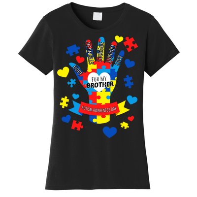 Support Autism Awareness Day For My Brother Women's T-Shirt