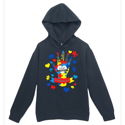 Support Autism Awareness Day For My Brother Urban Pullover Hoodie