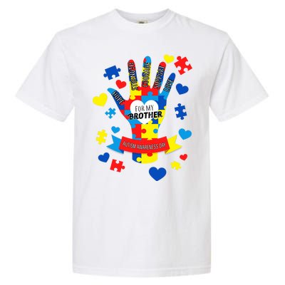 Support Autism Awareness Day For My Brother Garment-Dyed Heavyweight T-Shirt