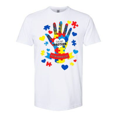 Support Autism Awareness Day For My Brother Softstyle CVC T-Shirt