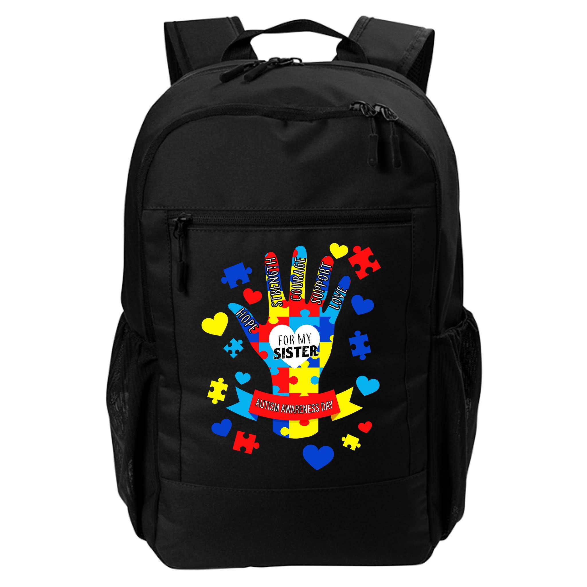 Support Autism Awareness Day For My Sister Backpack