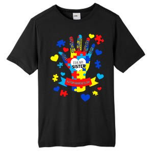 Support Autism Awareness Day For My Sister Tall Fusion ChromaSoft Performance T-Shirt