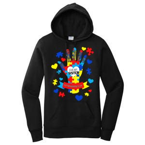 Support Autism Awareness Day For My Sister Women's Pullover Hoodie