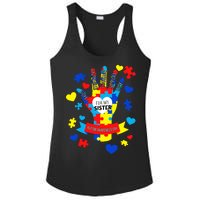 Support Autism Awareness Day For My Sister Ladies PosiCharge Competitor Racerback Tank