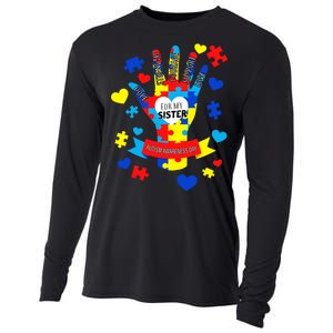 Support Autism Awareness Day For My Sister Cooling Performance Long Sleeve Crew