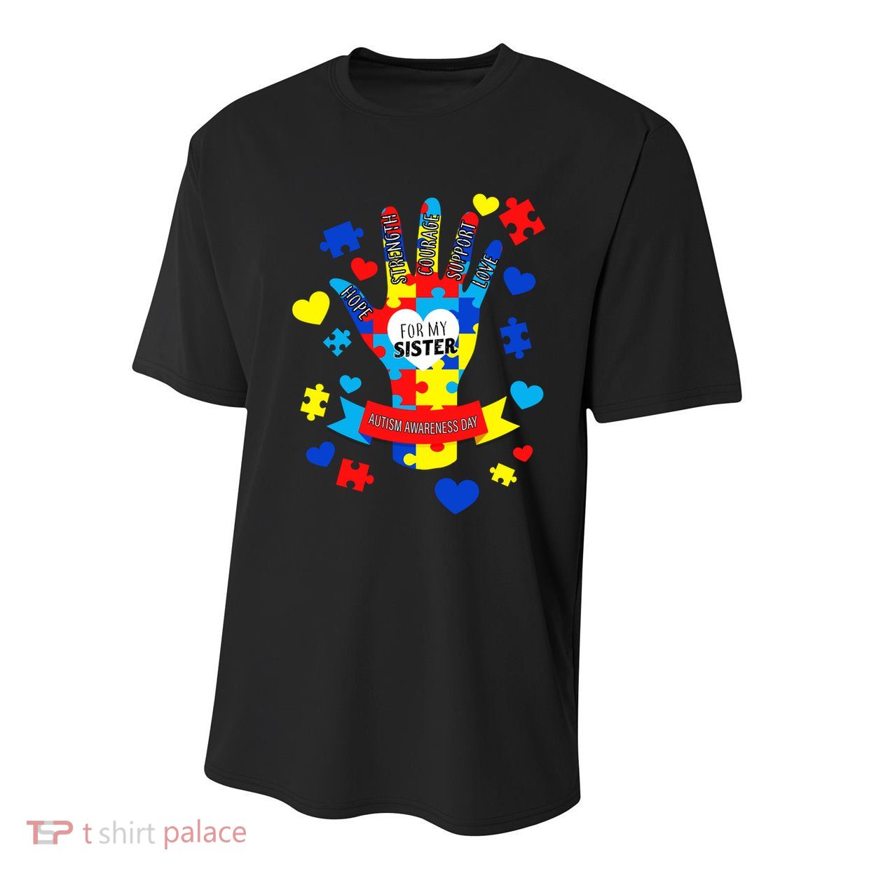 Support Autism Awareness Day For My Sister Youth Performance Sprint T-Shirt