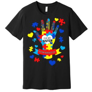 Support Autism Awareness Day For My Sister Premium T-Shirt