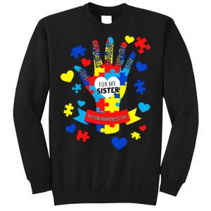 Support Autism Awareness Day For My Sister Tall Sweatshirt