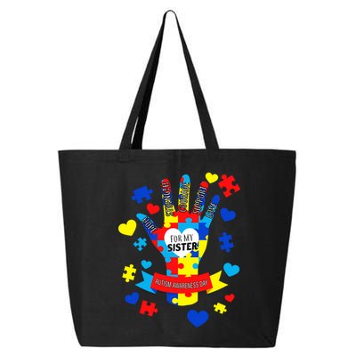 Support Autism Awareness Day For My Sister 25L Jumbo Tote