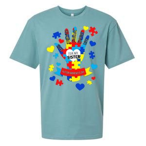 Support Autism Awareness Day For My Sister Sueded Cloud Jersey T-Shirt