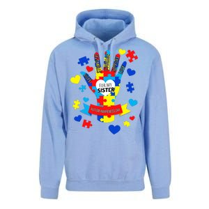 Support Autism Awareness Day For My Sister Unisex Surf Hoodie