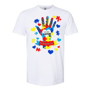 Support Autism Awareness Day For My Sister Softstyle CVC T-Shirt