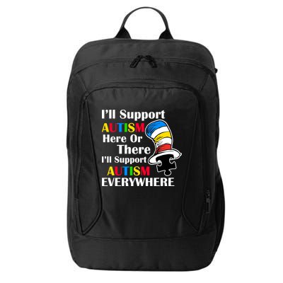 Support Autism Here Or There And Everywhere City Backpack
