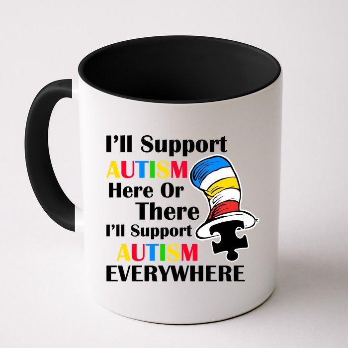 Support Autism Here Or There And Everywhere Mug