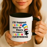 Support Autism Here Or There And Everywhere Mug