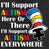 Support Autism Here Or There And Everywhere Crop Fleece Hoodie