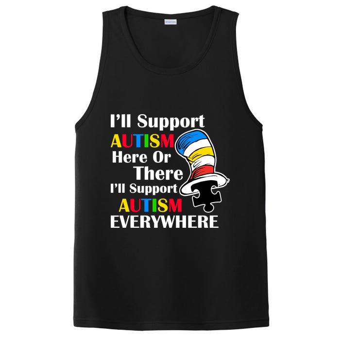 Support Autism Here Or There And Everywhere PosiCharge Competitor Tank