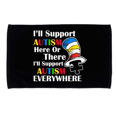 Support Autism Here Or There And Everywhere Microfiber Hand Towel