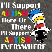 Support Autism Here Or There And Everywhere Cotton Canvas Backpack