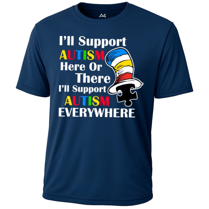Support Autism Here Or There And Everywhere Performance Shirt