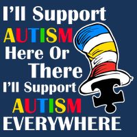 Support Autism Here Or There And Everywhere 7-Panel Snapback Hat