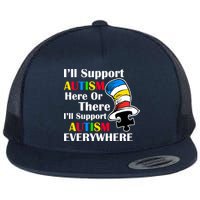Support Autism Here Or There And Everywhere Flatbill Hat