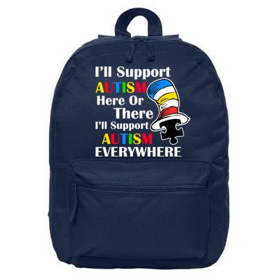 Support Autism Here Or There And Everywhere 16 in Basic Backpack