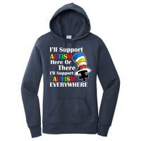 Support Autism Here Or There And Everywhere Women's Pullover Hoodie